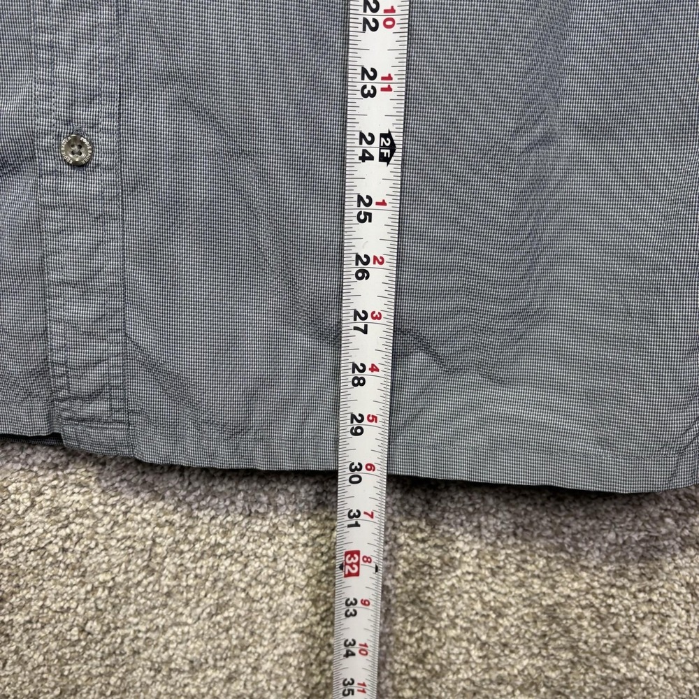 Eddie Bauer Shirt Mens Large Blue Check Long Sleeve Vented Travel Button Up - Picture 7 of 8